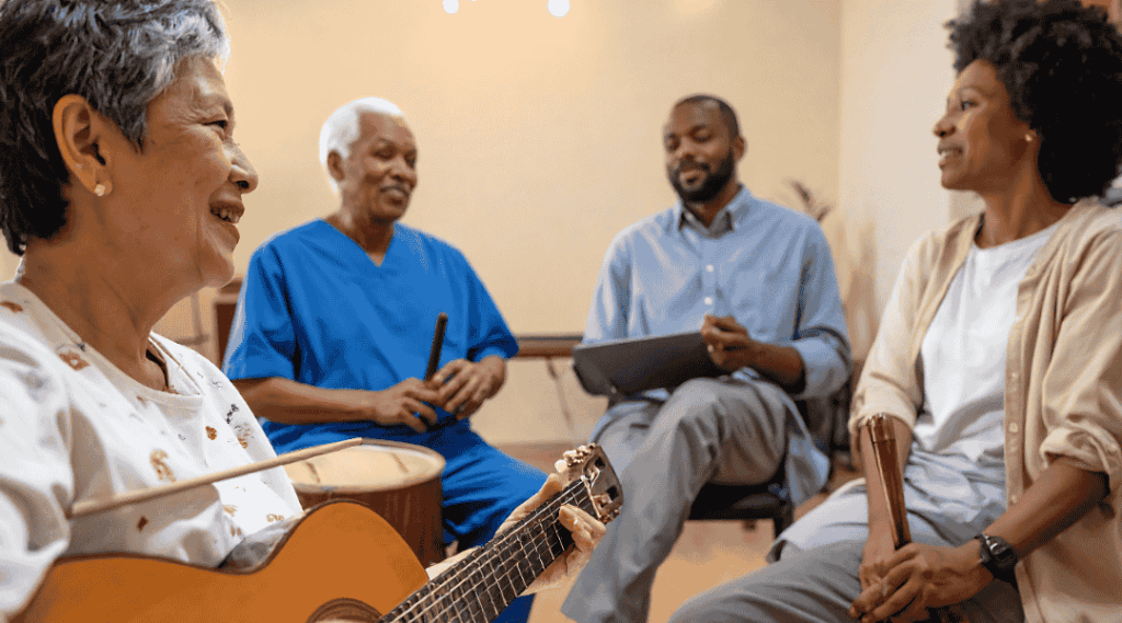 atelier spectacle music en résidence senior